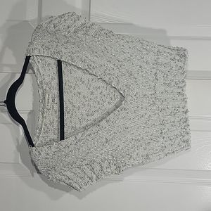 Bebe crop knitted glittery top